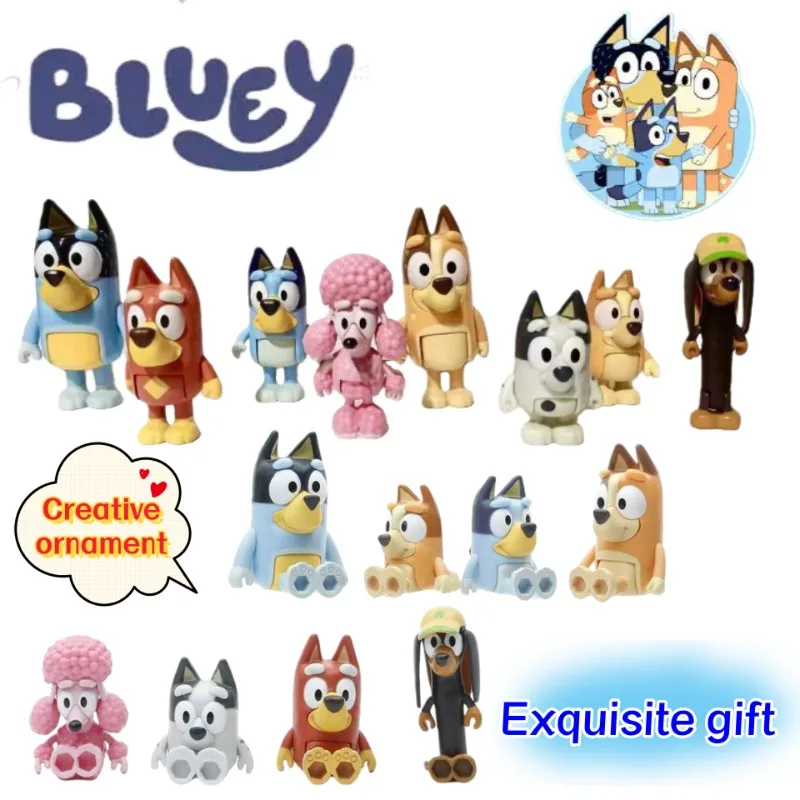 

Игрушка-фигурка Bluey Chilli Bingo Stripe: милая мультяшная креативная игрушка для автомобиля, изысканный подарок на день рождения