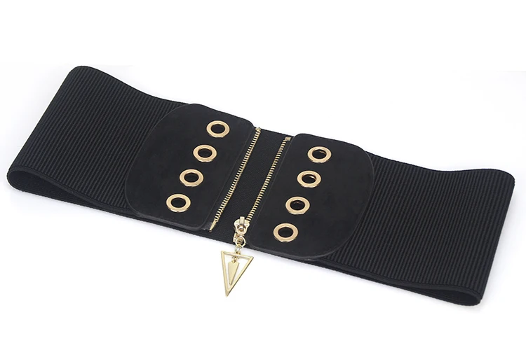 SISPELL-cinturón negro de moda coreana para mujer, cinturón ajustado liso con cremallera recortada, accesorios para mujer, novedad de verano 2022