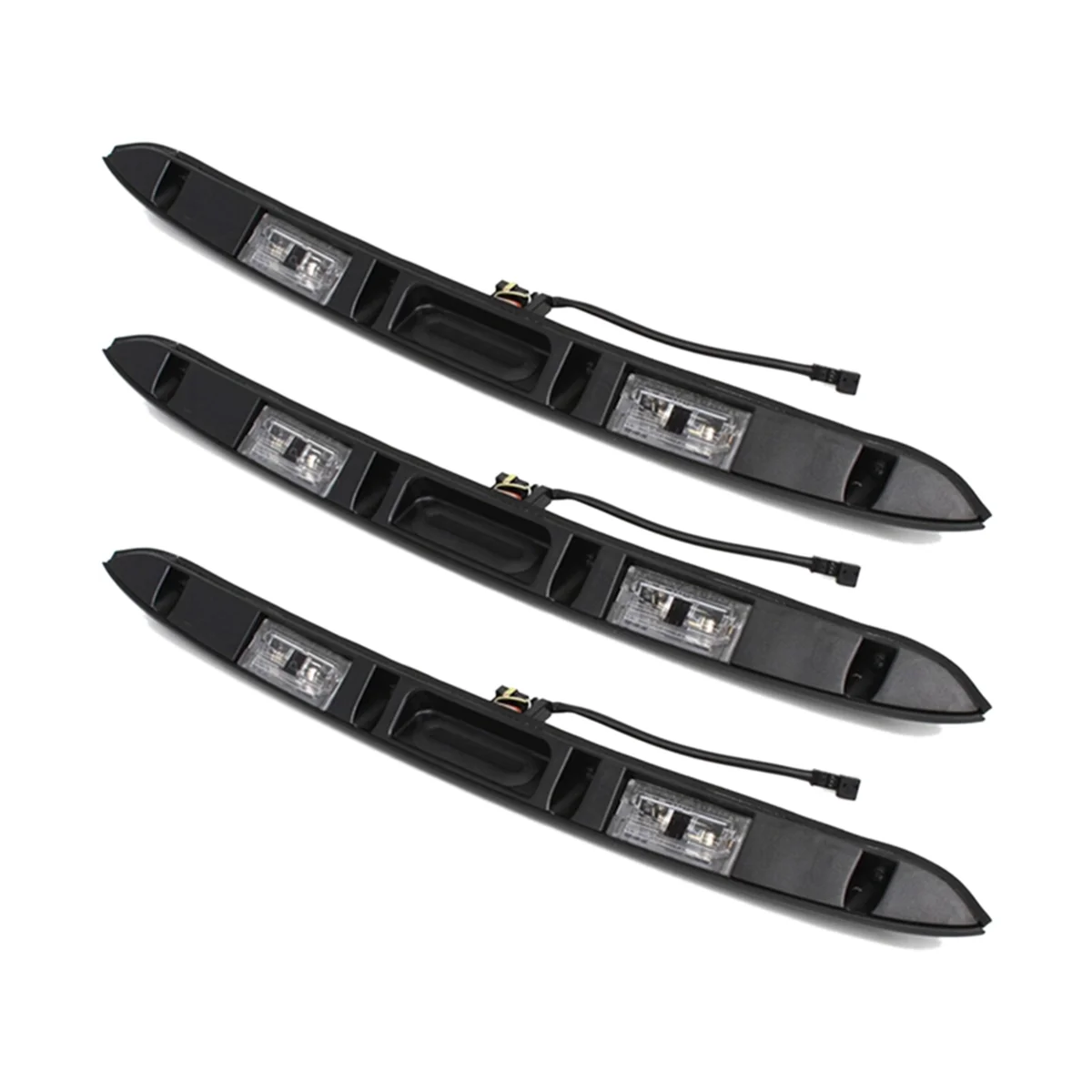 3Pcs Car Trunk Grip License Plate Light Trim Assembly for E46 325I 323I 328I