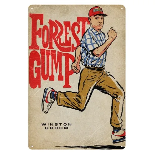 Forest Gump Tom Hanks Film Metallposter Blechschild