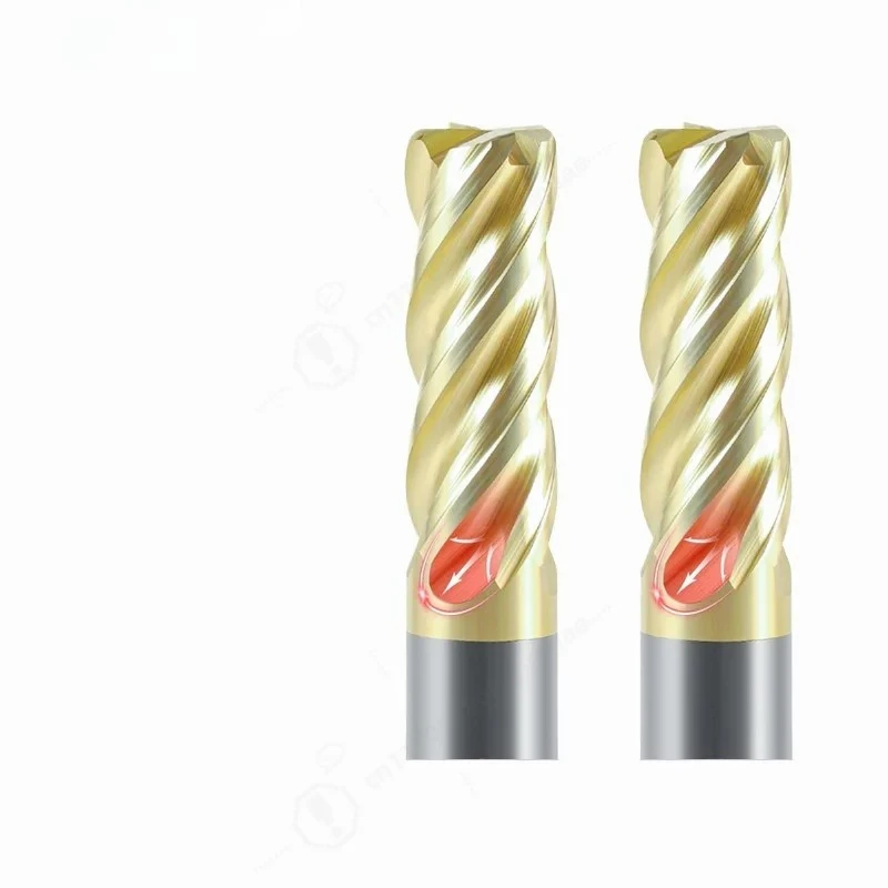 1.5R0.2*4*50L 4 Flutes Solid Carbide 70 Degree Bull Nose End Mill High Hardness Metal Precision CNC Milling Cutter