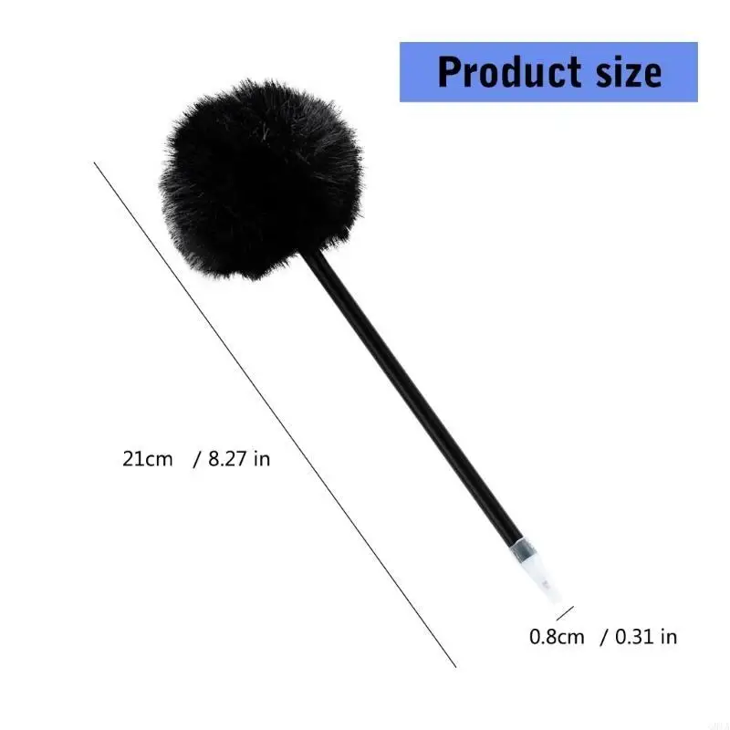 G8TA 5PCS Pen Pen Furry Ballpoint Tool Tool Tool Tool Tool Tool 1.0 มม. Refillable Smooth To Write