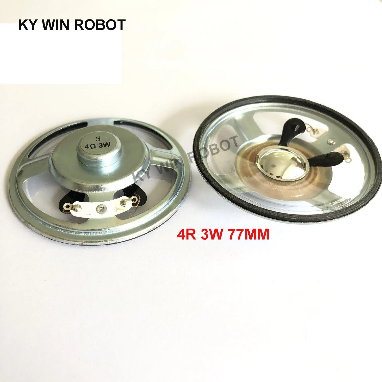 

2pcs/lot New Ultra-thin speaker waterproof 4 ohms 3 watt 3W 4R speaker Diameter 77MM 7.7CM thickness 17MM