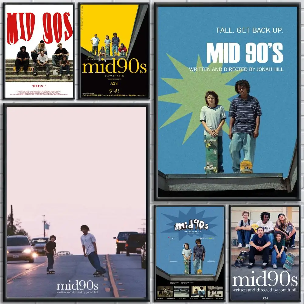 Retro Movie M-Mid90sS Poster HD Self-Adhesive No Residue After Removal Ideal for All Kinds of Wall Decor