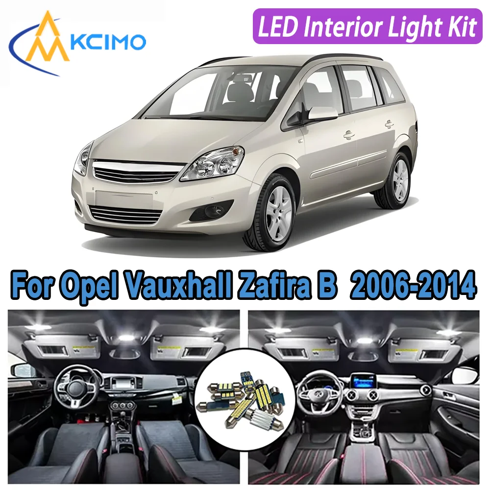

Kcimo LED For Opel Vauxhall Zafira B (2006-2014) Premium Bright LED Interior Dome Map Trunk Light Kit Car Led Lamps Canbus Lamps