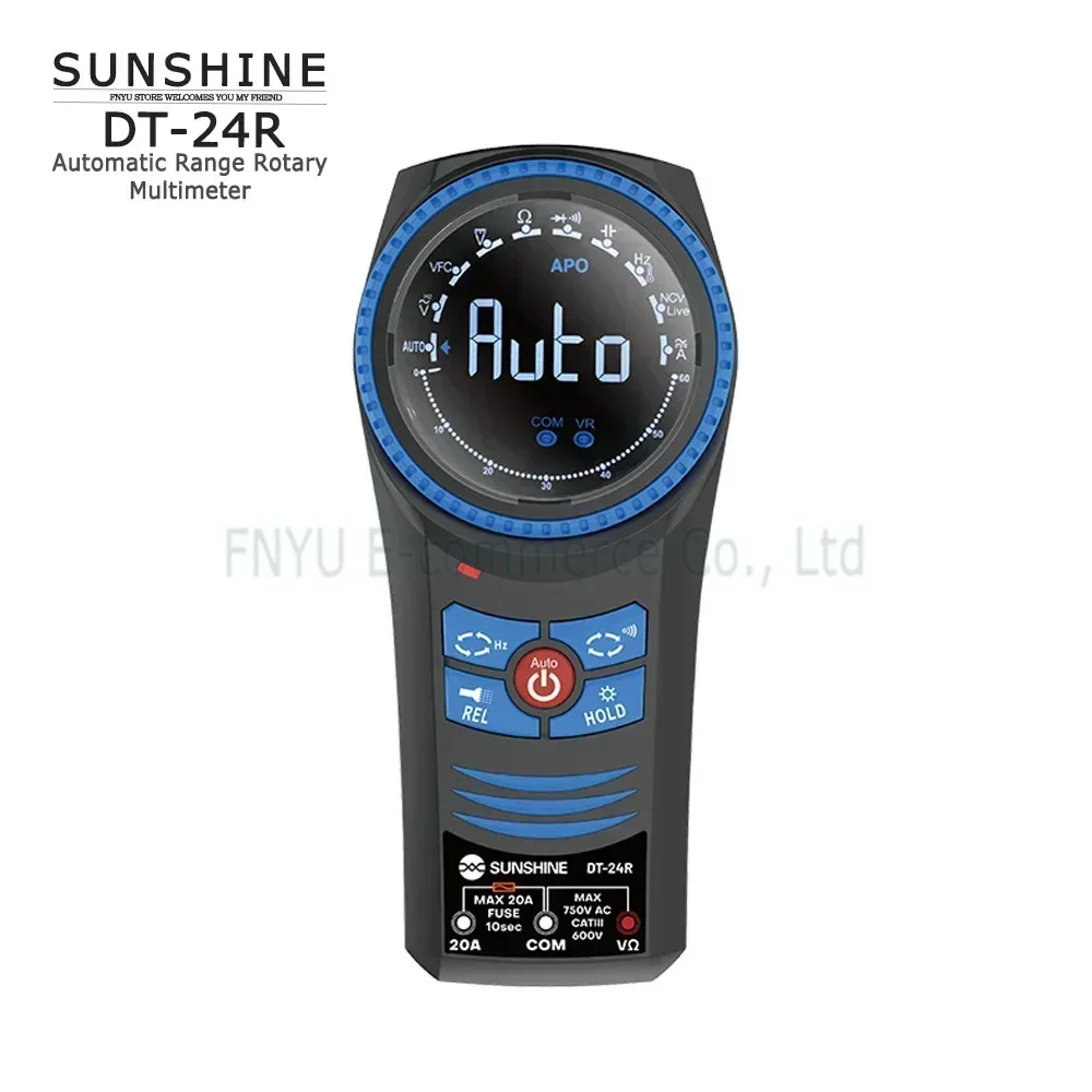 SUNSHINE DT-24R Automatic Range Rotary Multimeter 5999 Digit Color Screen Display AC DC Voltage Measurement Button Rotary 2in1