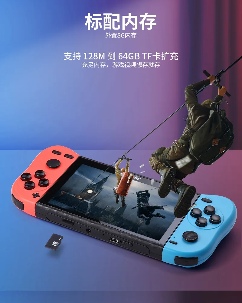 

X50 5.1 HD screen 64bit Video games supports multiple emulators ortable Handheld Retro Game Console Video Player tv output