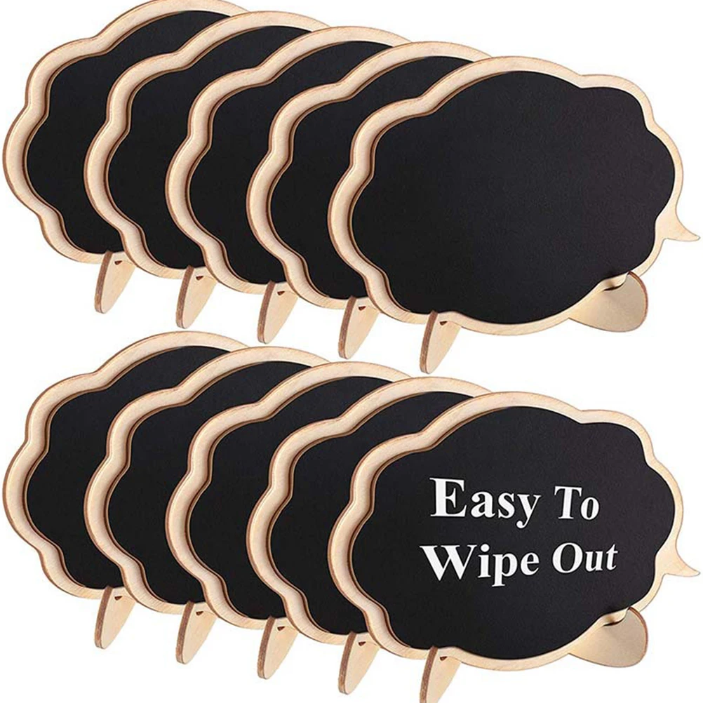 

20 PCS Mini Chalkboards Home Decor Small Wooden Erasable Reusable Table Weddings Kids Crafts Place Cards Restaurants