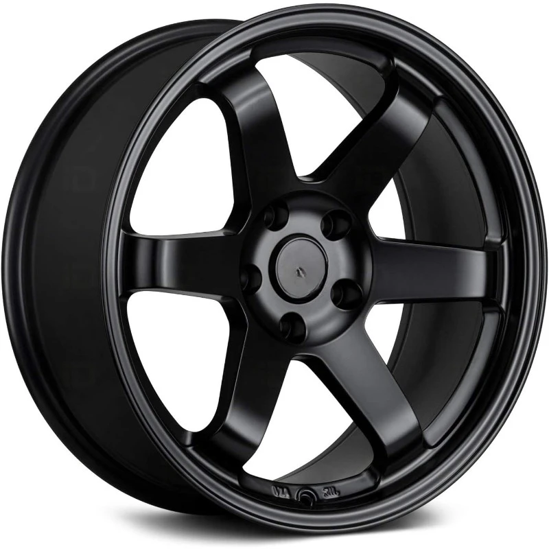 1 AV-06 Custom Wheel  18x9.5, 38 Offset, 5x114.3 Bolt Pattern, 73.1mm Hub   Black Rim