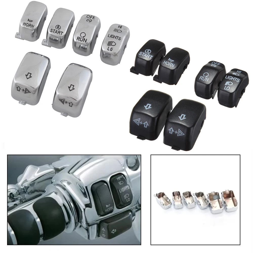 

Motorcycle Switch Caps Fits For Harley VRSC Dyna Softail Sportster FLHR Road King Bad Boy Cross Bones CVO FXDI35 XL50