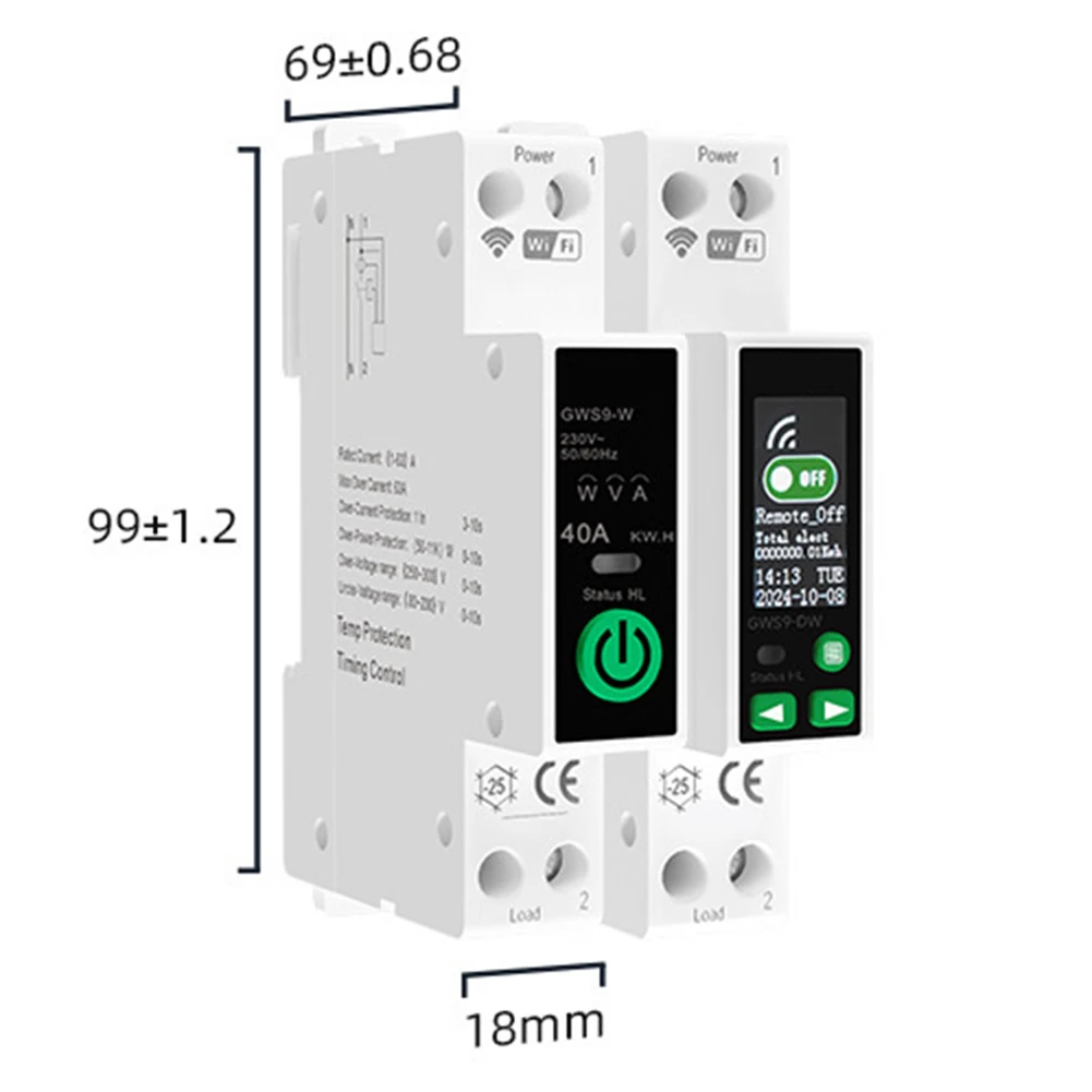 For Tuya-Enabled for Smart Breaker with Overvoltage Undervoltage Overcurrent and Overtemperature Protection Functions