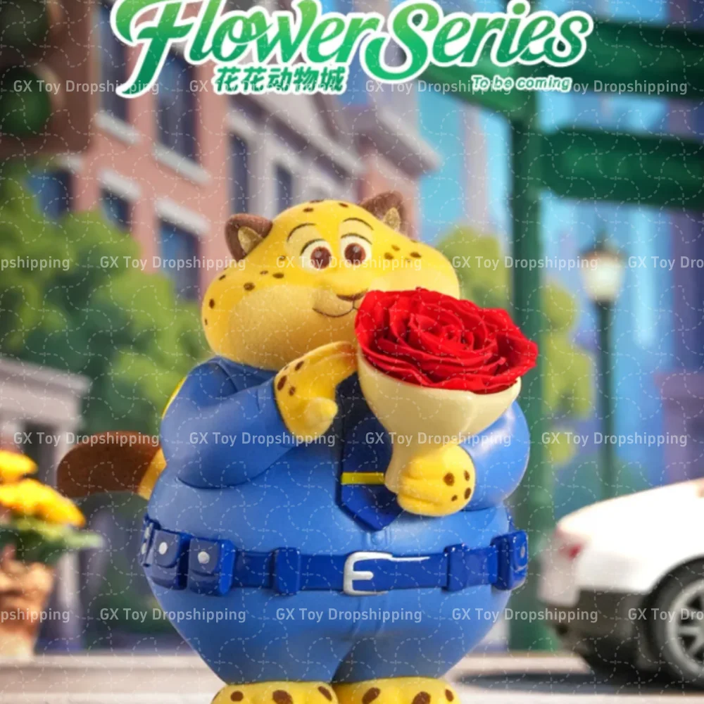 الأصلي أنيمي الشكل Zootopia زهرة العالم سلسلة صندوق أعمى جودي الثعلب نيك عمل أرقام نموذج دمية ديكور الأطفال سطح المكتب Colle