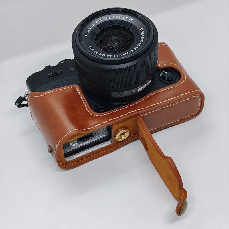 For Fujifilm XT30III XT30II XT30 XT20 XT10 PU Leather Half Body Case Camera Bottom Base For FUJI X-T30 III X-T30 II X-T30 X-T20
