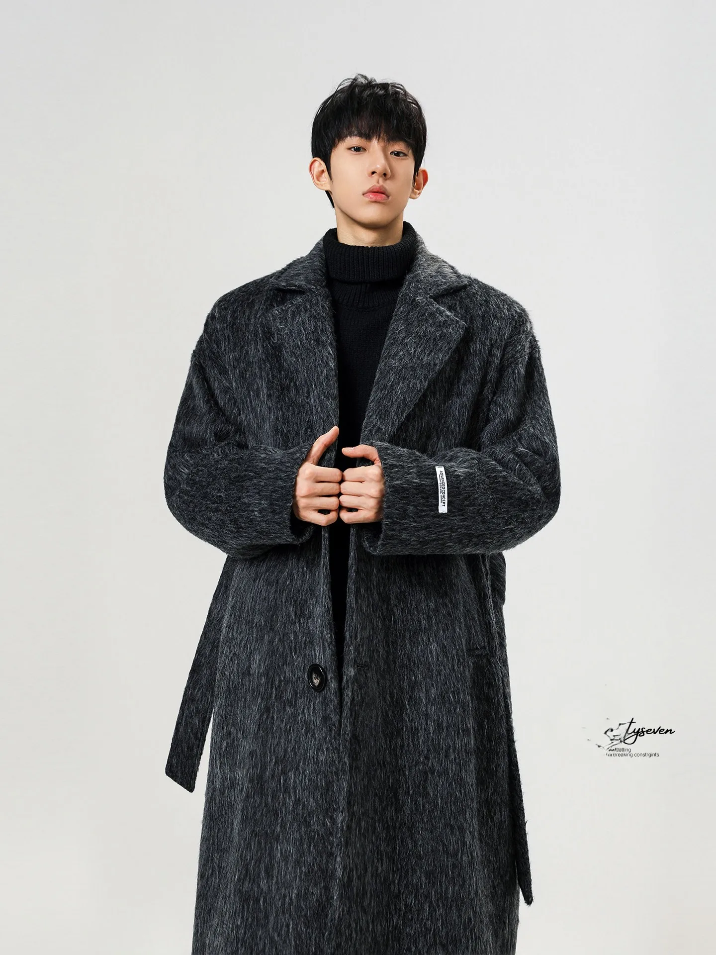 

Мужские хлопковые тренчи Ice Colorblock: сине-белые, легкие, тонкие, с защитой от солнца, модные, контрастные, молодежные, в корейском стиле