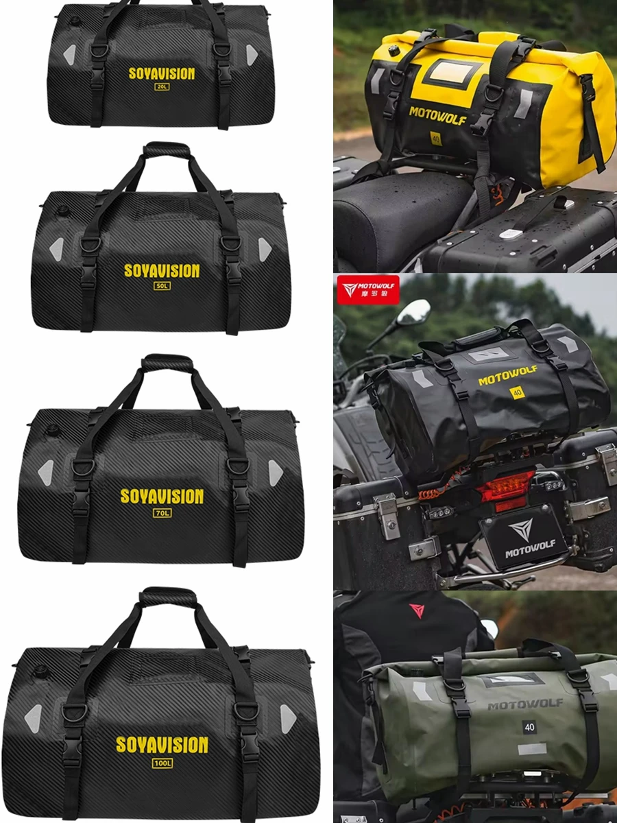 Motorcycle Bag Outdoor PVC Dry Sack Bag Waterproof  20L 50/70L 100L, Shoulder, Bag, Diving, Swimming, Hiking Driving Travel Kits