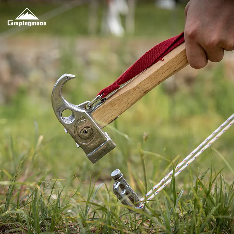 

C6 Camping Stake Puller Hammer for Tapping Tent Pegs Outdoor Stainless Steel Jiao Kui Camping Hammer