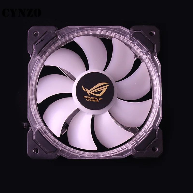 12CM PC Case Fan Stickers For AORUS/ROG/MSI Gold-plated Gamers Cabinet Decorative Stickers PC Accessories DIY