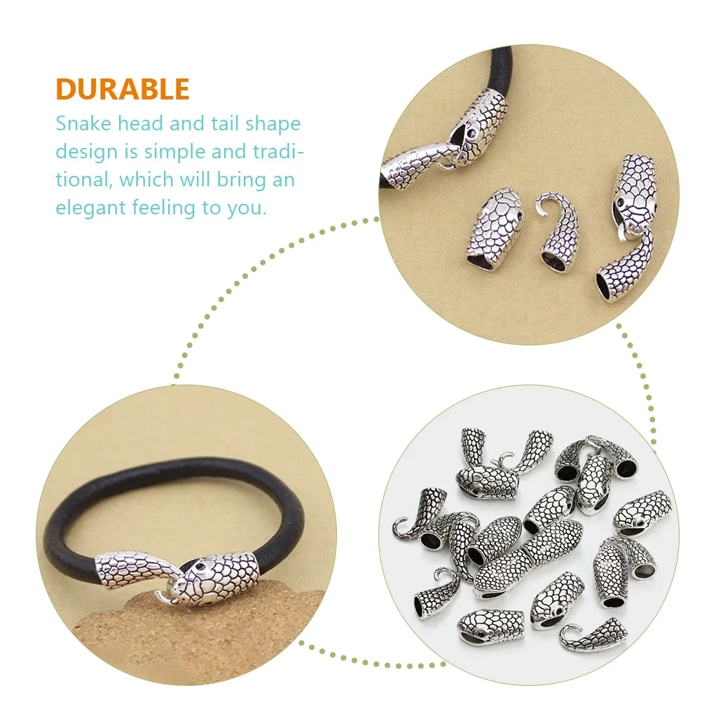 10 paar stevige sieraden bevindingen sluiting Snake Toggle Serpentine vervangende connectoren sluitingen armband maken Kit legering uniek