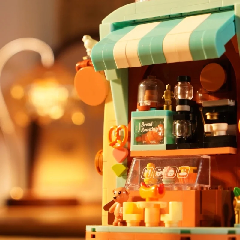 Fermi Bea Building Blocks Small Particles Boy Girl  Assembled Coffee Machine Toy Model Desktop Accessories Ornament Gifts