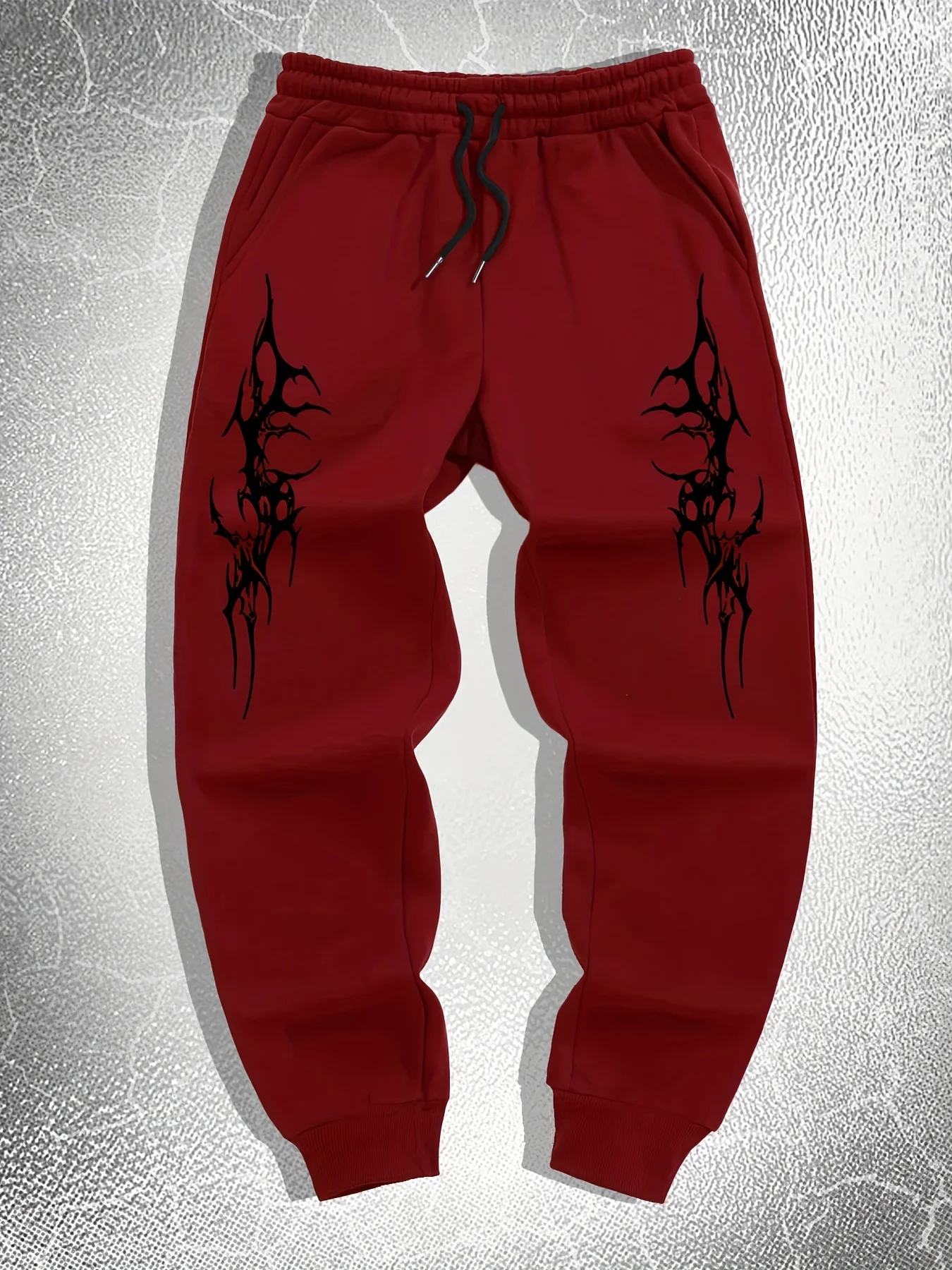 Men's Hotesale Dark Thorn Tribal Graphic Sweatpants Casual Elastic Drawstring Jogger Pants Hip‑Hop Streetwear Sports Trousers