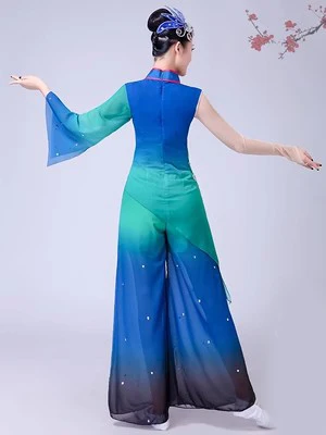 Adult female classical dance performance dress Yangko dress Chinese style classical hanfu costume