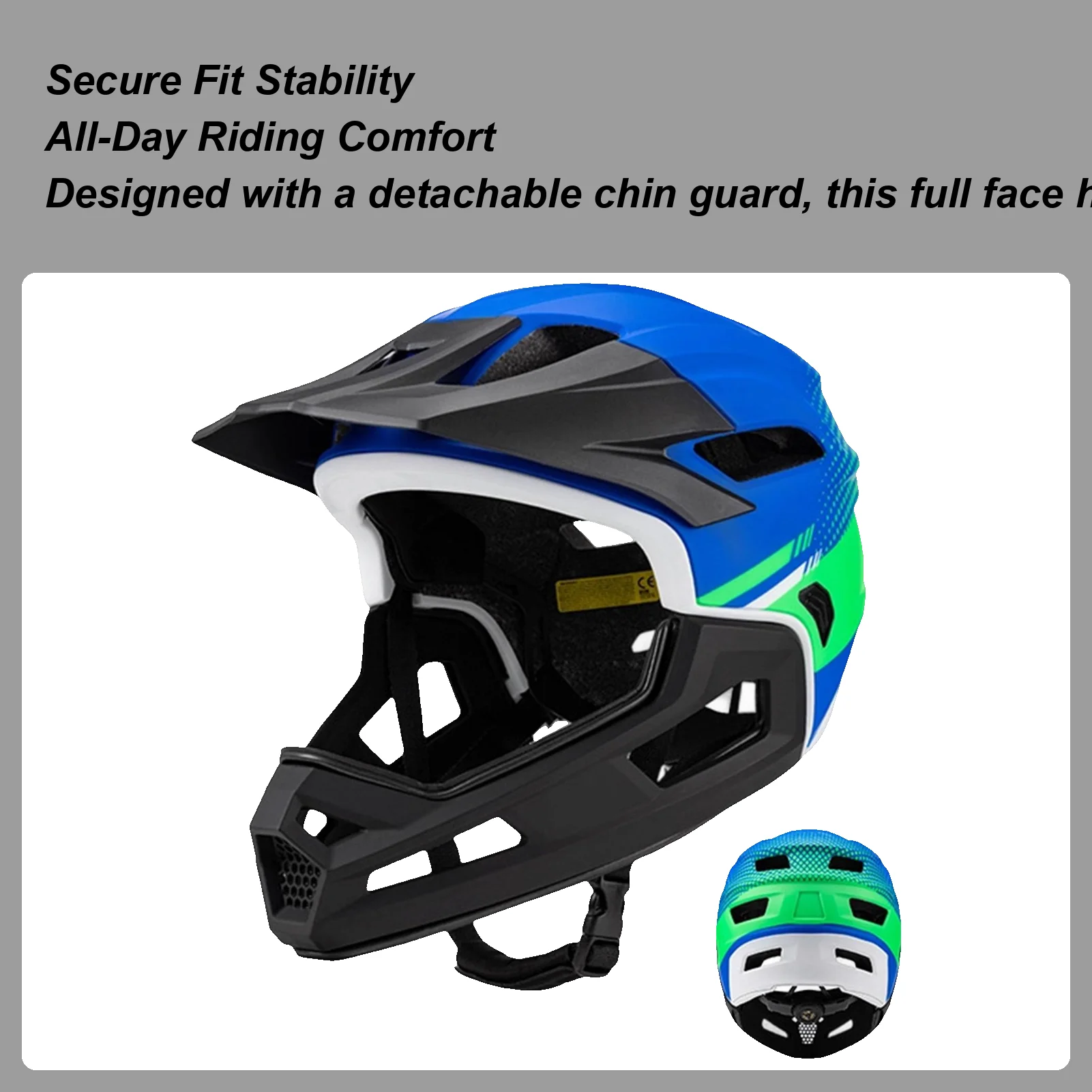

Full Face Mountain Bike Helmet Cycling Head Protection Biking Breathable Helmet For Bicycle Motocross Motorcycle Scooter