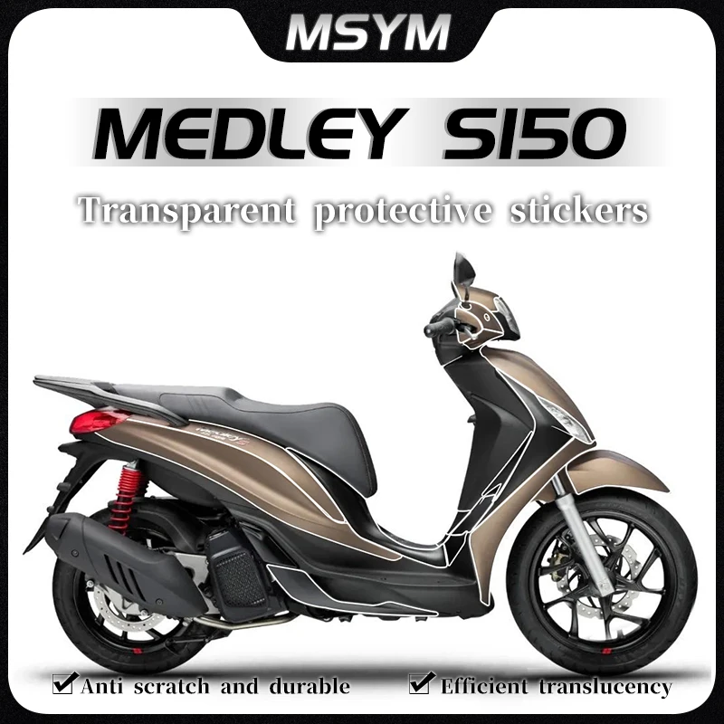 

For Piaggio Medley S150 MedleyS150 2022 Invisible car cover transparent protective film fuel tank sticker modified parts