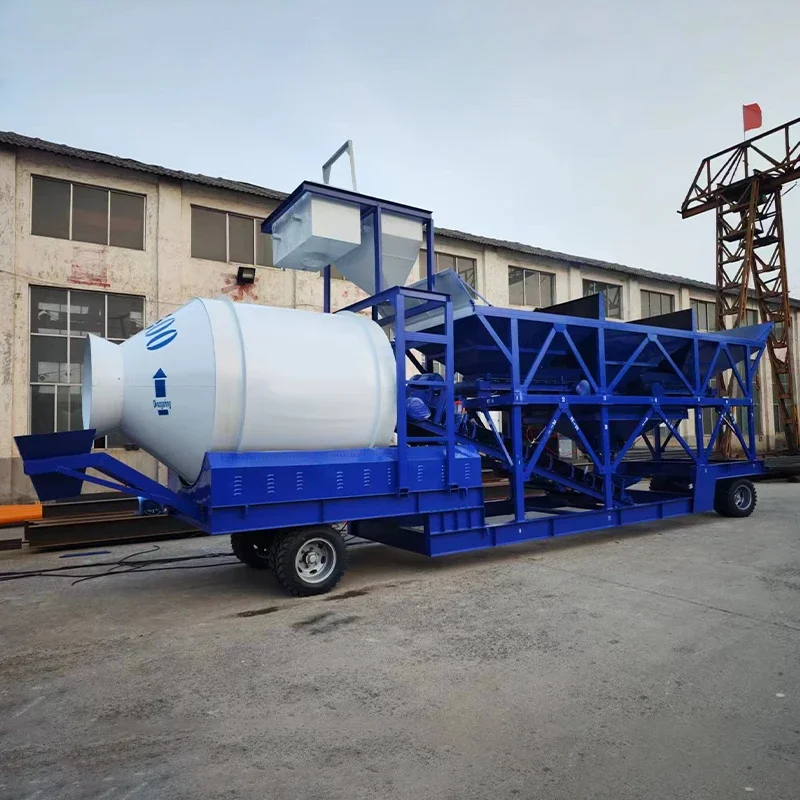 Customized Mini Concrete Plant Concrete Batching Plant 60 Cubic Meter Mobile Batching Plant Concrete