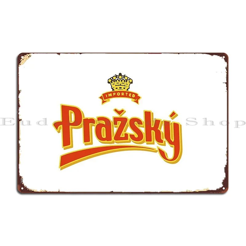 Prazsky Bier Metallschild Bar Cave Druck Garage Retro Wand Pub Blechschild Poster