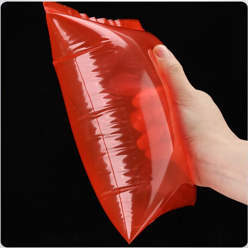 

100PCS PE Red Plastic Resealable Packaging Bag DIY Jewelry Snack Tea Powder Coffee Office Supplies Party Gift Storage Pouches