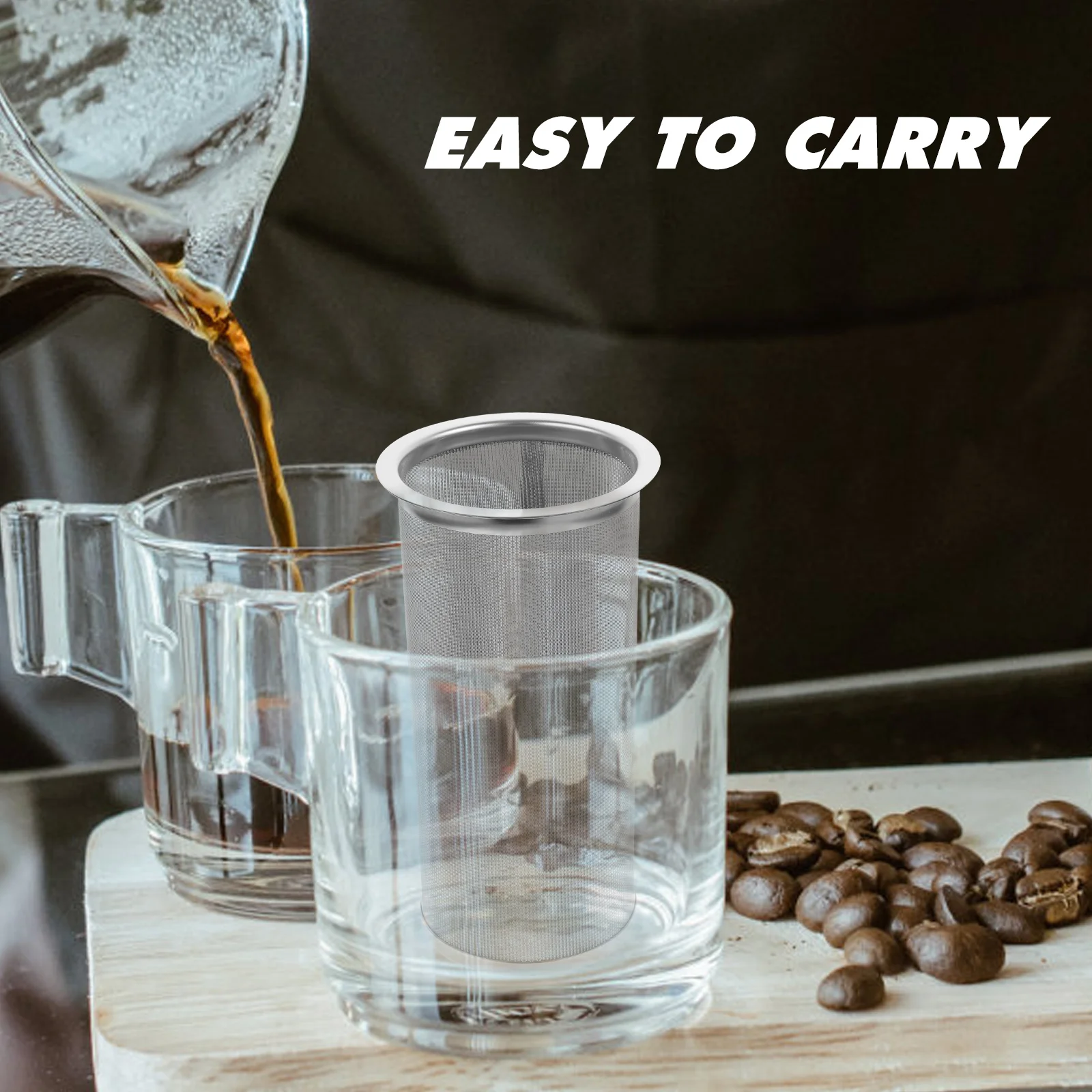 

Stainless Steel Filter Cartridge Coffee Filters Drinks Tea Strainer Reusable Steeper Infuser