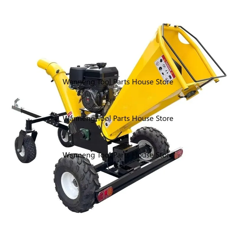4 Wheels Wood Chipper Machine Higher Stability Chipper Machine for Lumber And Garden Use