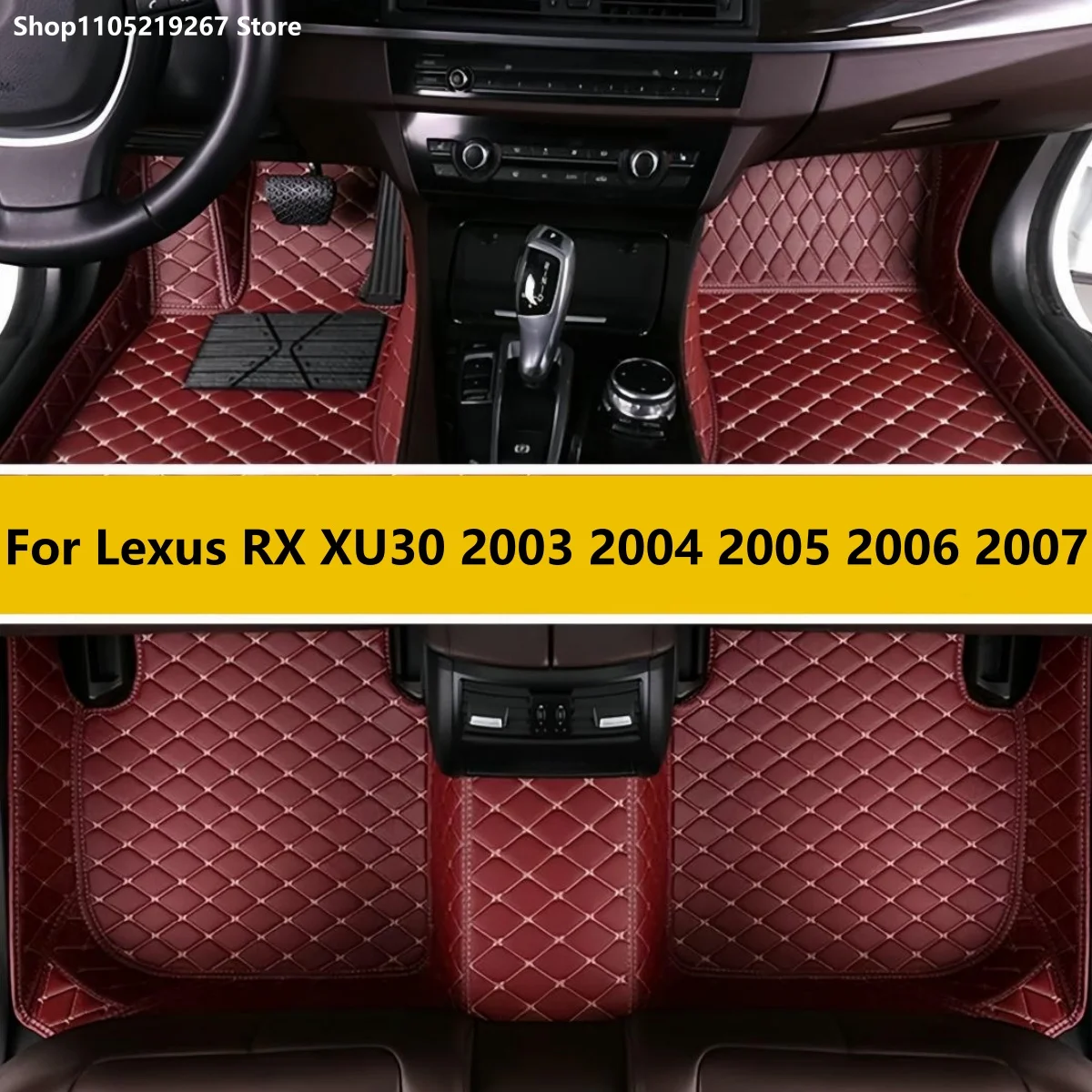 

Custom Car Floor Mats Fit For Lexus RX XU30 2003 2004 2005 2006 2007 Interior Details Accessories Artificial Leather