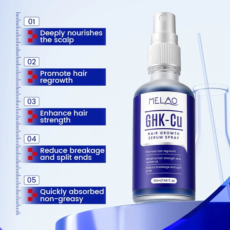 Copper Peptide Hair Serum Ghk-Cu Peptide for Hair Growth Scalp Moisturizer Advanced Regrowth Treatment Root Strengthen Hair Oil