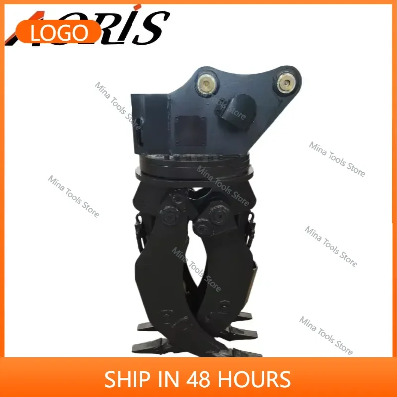 AORIS Multifunctional 360 Degree Rotary Wood Grapple Hydraulic Grapple for 5-8 Ton Excavator