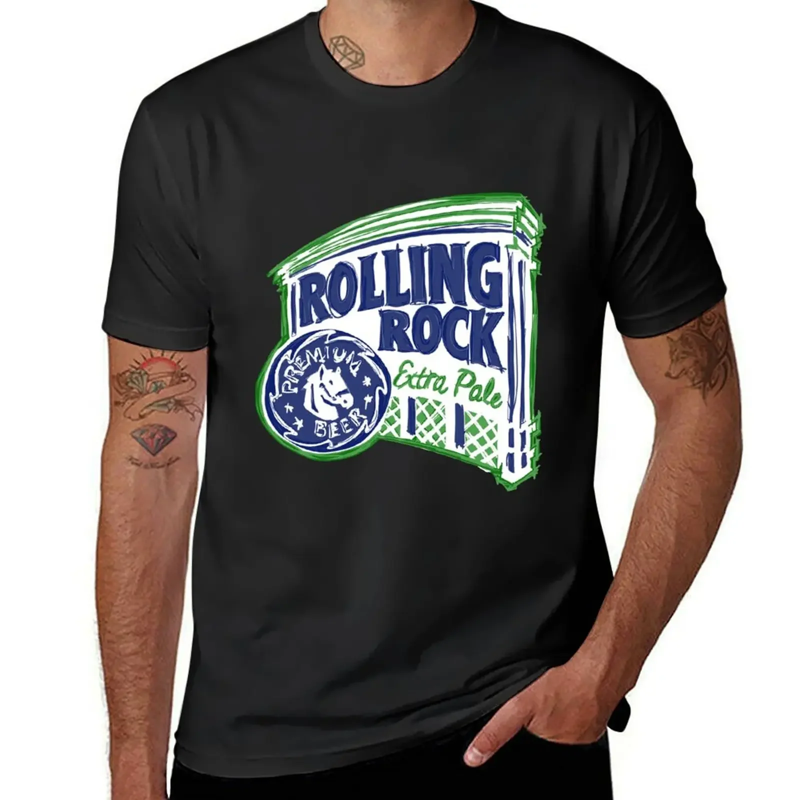 Rolling Rock POP T-Shirt graphic tee shirt anime sweat shirts graphic tee plus size men clothing