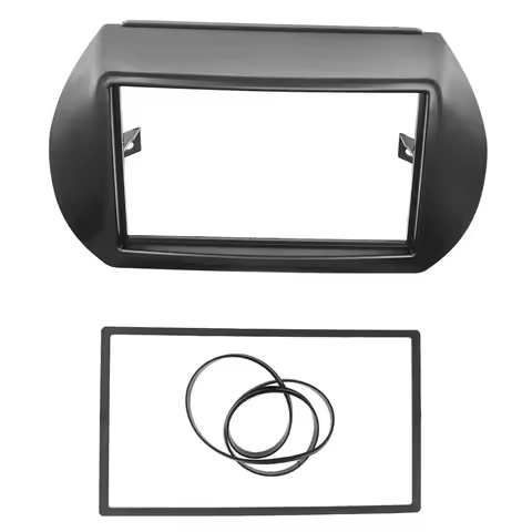 Double Din Fascia for Citroen Nemo Peugeot Bipper Fiat Fiorino Qubo 2008+ Radio DVD Stereo CD Panel Dash Kit Trim Fascia Plate