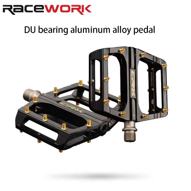 RACEWORK Ultra-light Pedals Aluminum Alloy Bicycle Pedals Wider Tread Provides Better Stability Bicycle Accessories