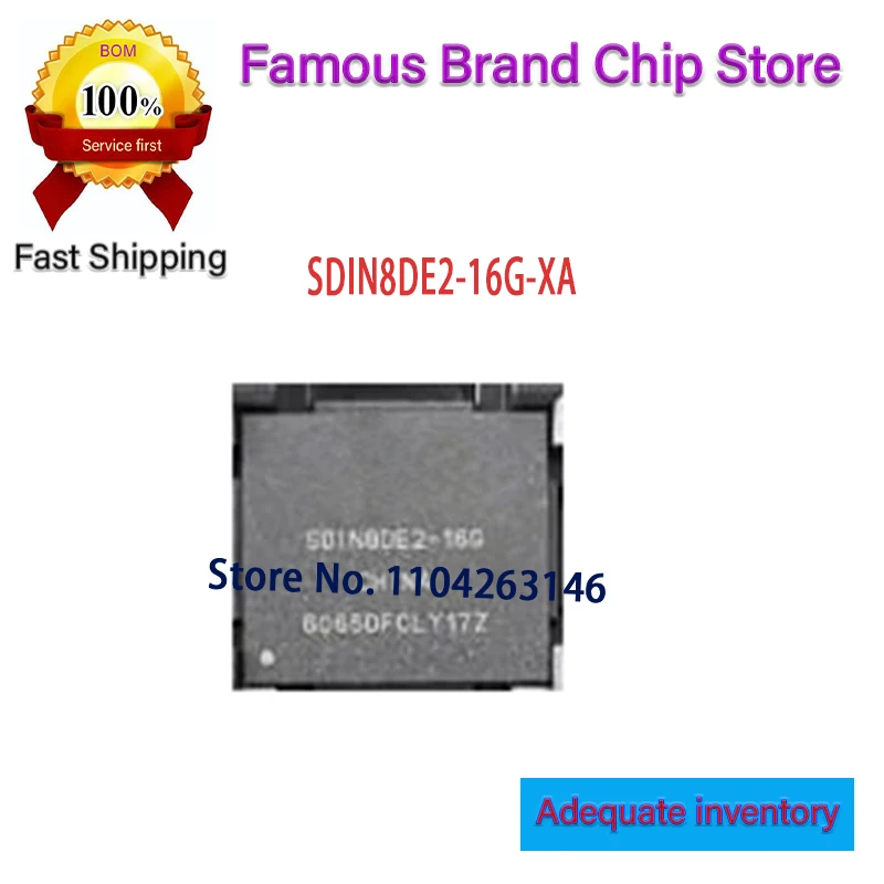 10~20pcs/lot SDIN8DE2-16G-XA SDIN8DE2 SDIN8DE2-16G BGA Brand New Original