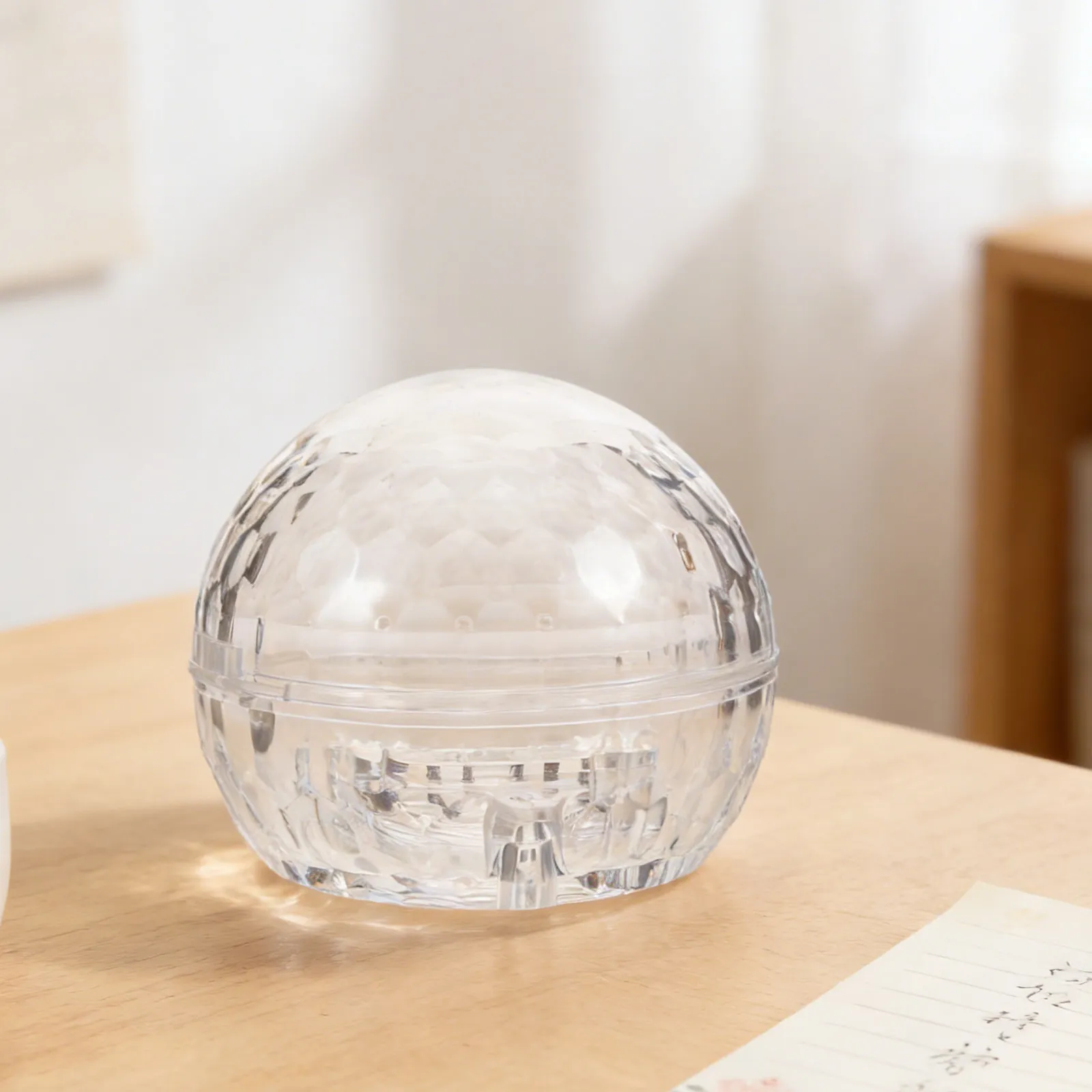Music Box Acrylic Clear Protective Shell Spherical Case for DIY Assembly Wind-Up Mechanism Repair Replacement Parts