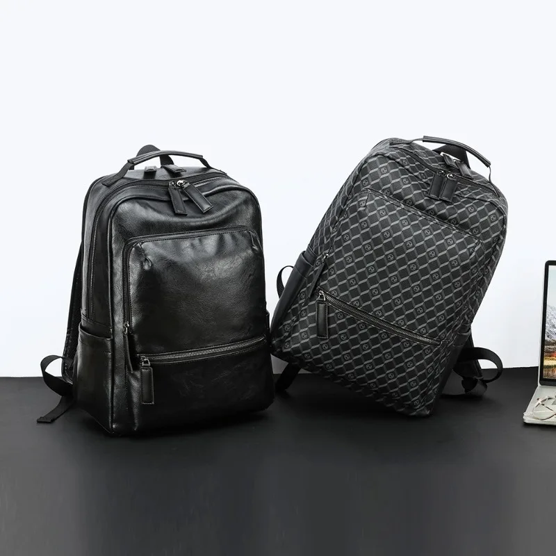 

Новый стиль, мужской рюкзак, модный дизайн, рюкзаки, роскошная сумка для ноутбука из искусственной кожи, большая вместительная студенческая школьная сумка, мужской рюкзак