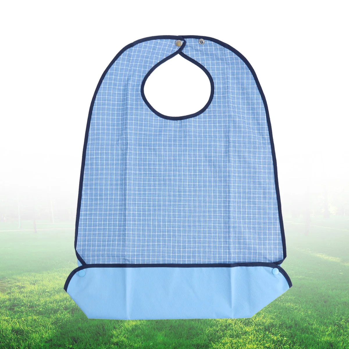 

Водонепроницаемый нагрудник для взрослых, защита для одежды в клетку для еды, двухслойный, легко чистящийся, устойчивый к пятнам, складной