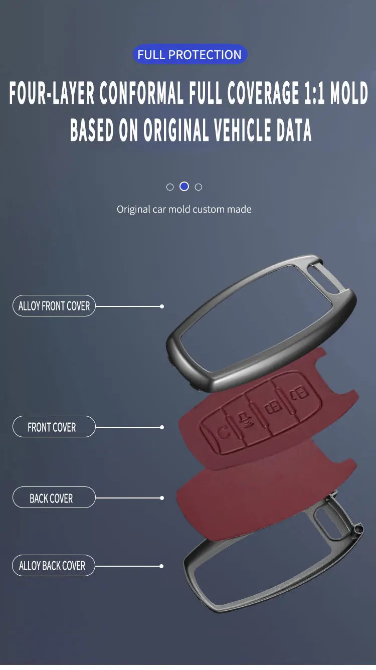 Zinklegierung Autoschlüsselhülle für Great Wall Poer GWM Ute Cannon Pao P Serie – Schutzhülle, Schlüsselanhänger, Zubehör für Herren – Detail 4