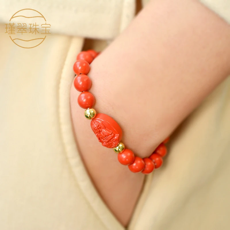 

with Eight Guardian Deities and Zodiac Buddha Purple Gold Sand Bracelet