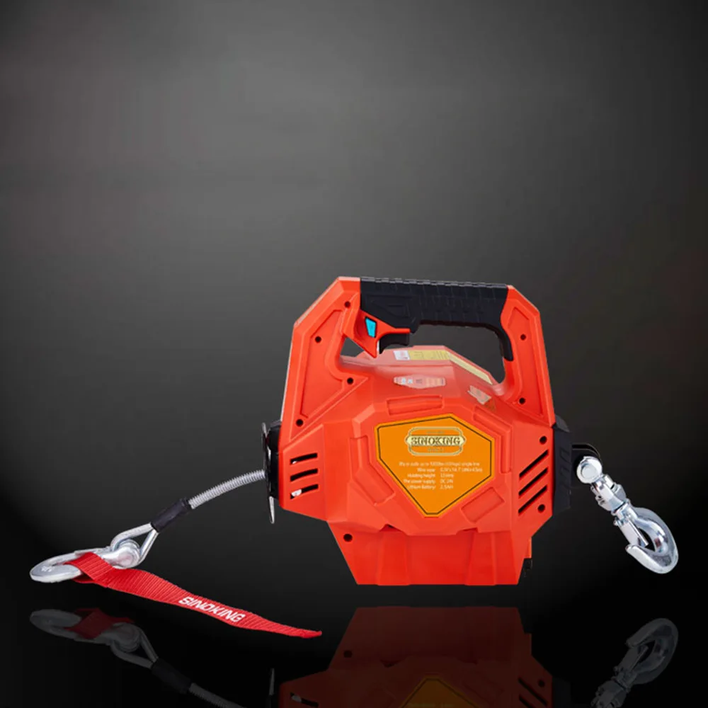 1000lbs Portable Electric Winch Lifting Traction Hoist Electric Hoist Windlass Towing Distance 4.5M With Remote Control