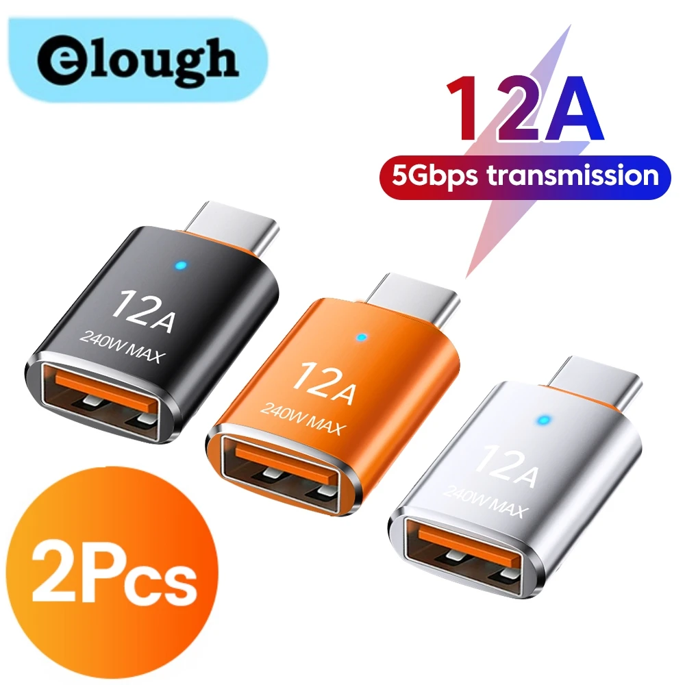 

Адаптер Elough USB C OTG USB 3.0 в конвертер типа C, адаптер для быстрой зарядки для ноутбука Xiaomi Samsung