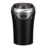 Car Ashtray With Lid, Mini Car Ashtray, Car Ash Tray Trash Can, Detachable USB Rechargeable Cigarette Lighter With LED Light