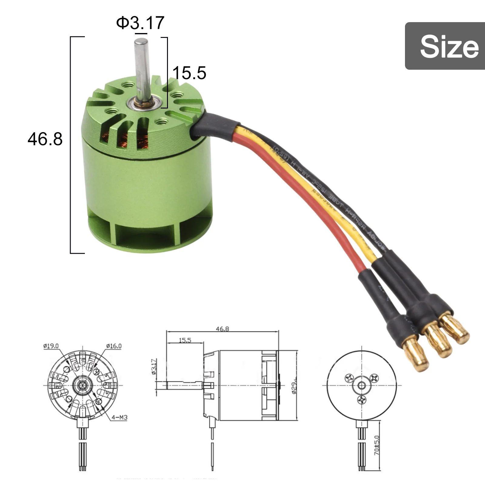 F2835 4000kv Brushless Motor for ForAlign For TRex ForT Rex 450 RC Airplane Helicopter Durability and Long lasting Performance