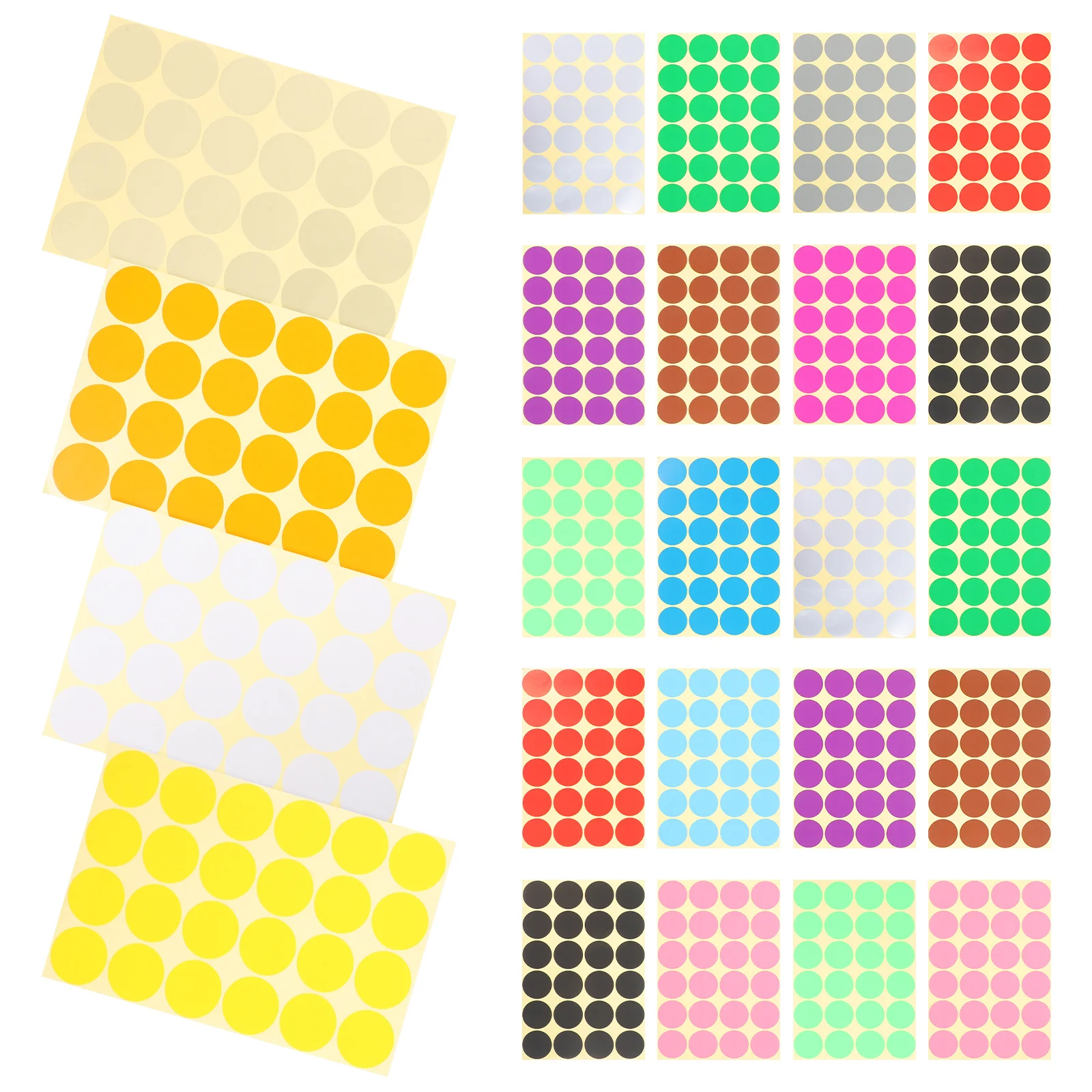 

Coding Labels Colored Removable Labels Self Adhesive Dot Stickers Round Shape 16 Colors Folder Organization Markers