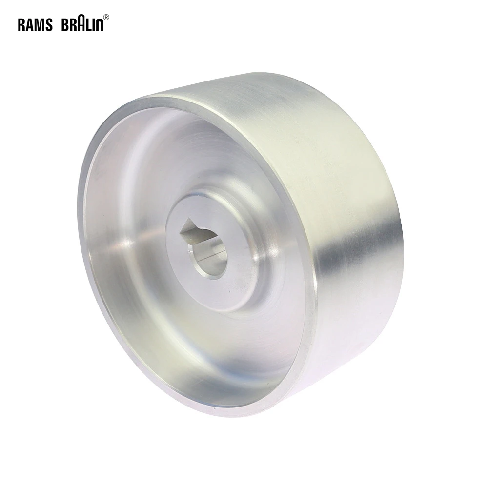 130*55*19/24mm Fully Aluminum Drive Active wheel for Belt Machine with Keyway